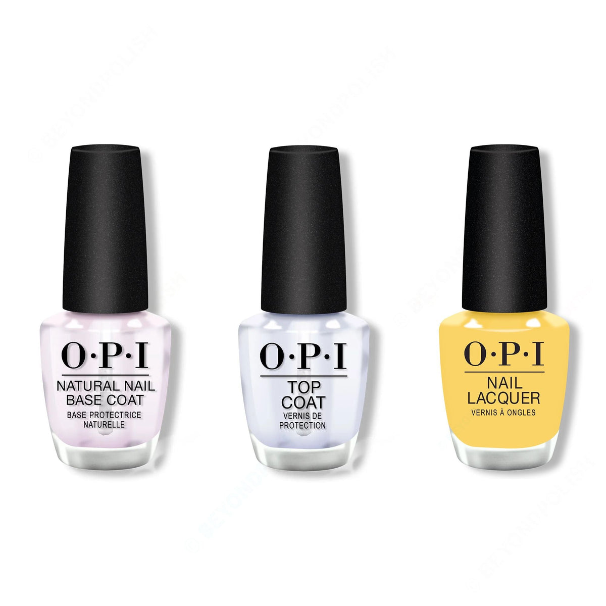 OPI - Nail Lacquer Combo - Base, Top & (Bee)Ffr - Salon Quality
