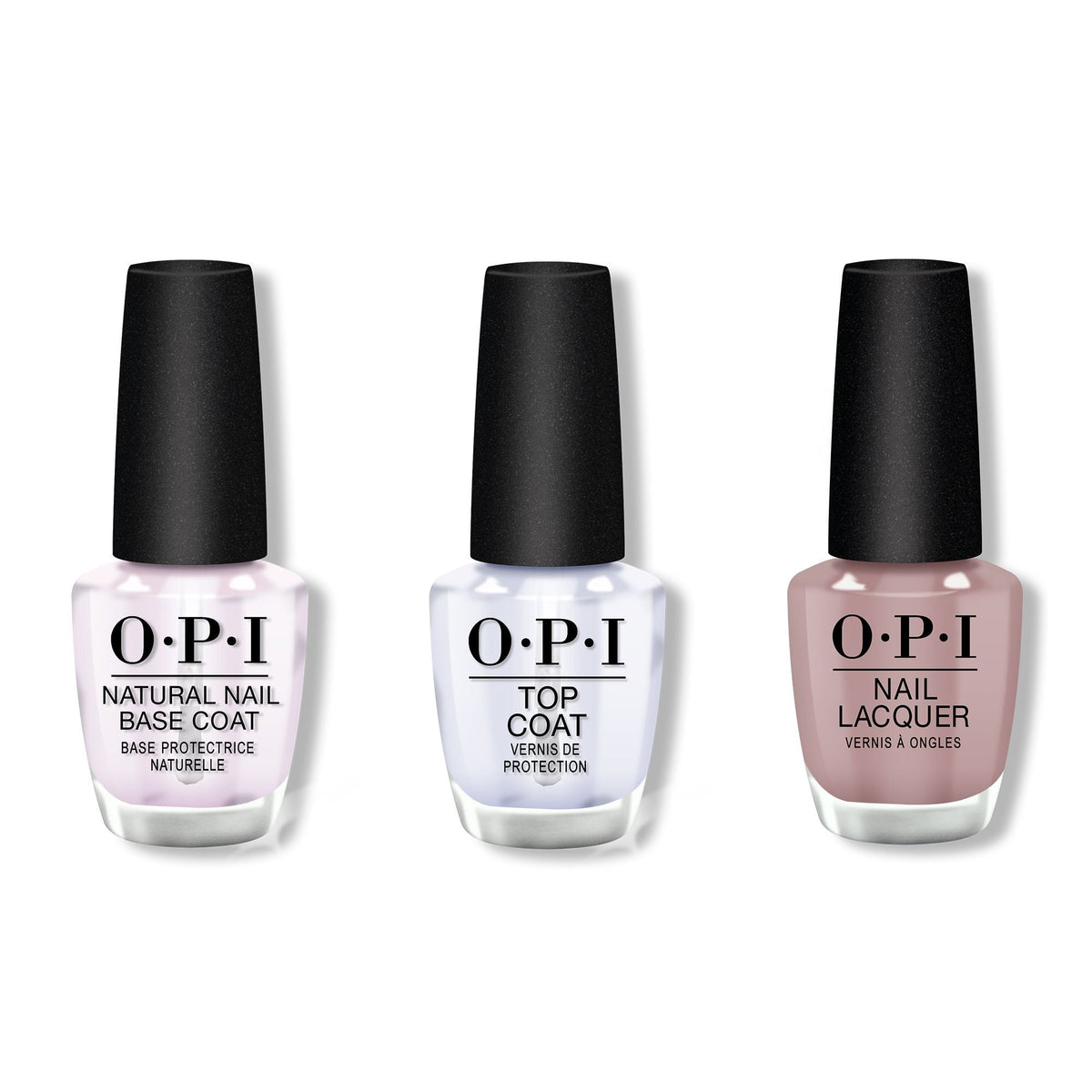 OPI - Nail Lacquer Combo - Base, Top & Berlin There Done That 0.5 oz - Salon Quality