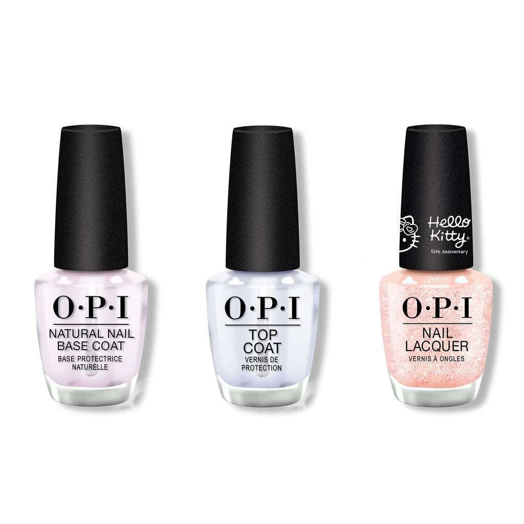 OPI - Nail Lacquer Combo - Base, Top & Big Celebration - Salon Quality