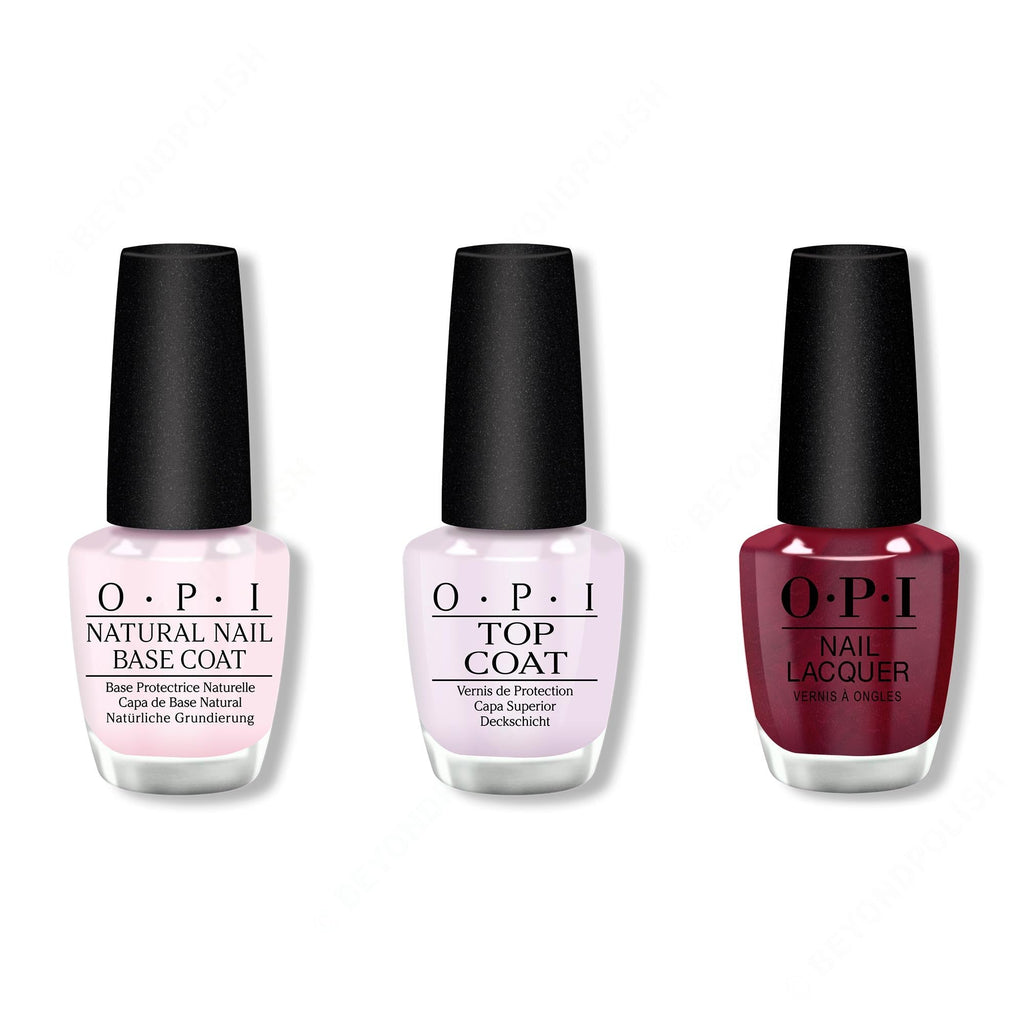 OPI - Nail Lacquer Combo - Base, Top & Big Sagittarius Energy - Salon Quality