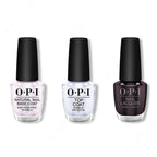 OPI - Nail Lacquer Combo - Base, Top & Black Cherry Chutney 0.5 oz - Salon Quality