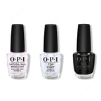 OPI - Nail Lacquer Combo - Base, Top & Black Onyx 0.5 oz - Salon Quality