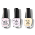 OPI - Nail Lacquer Combo - Base, Top & Blinded By The Ring Light - Salon Quality