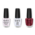 OPI - Nail Lacquer Combo - Base, Top & Bogota Blackberry 0.5 oz - Salon Quality