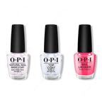 OPI - Nail Lacquer Combo - Base, Top & Bright Where I Belong! - Salon Quality