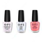 OPI - Nail Lacquer Combo - Base, Top & Bubblegum Goth - Salon Quality