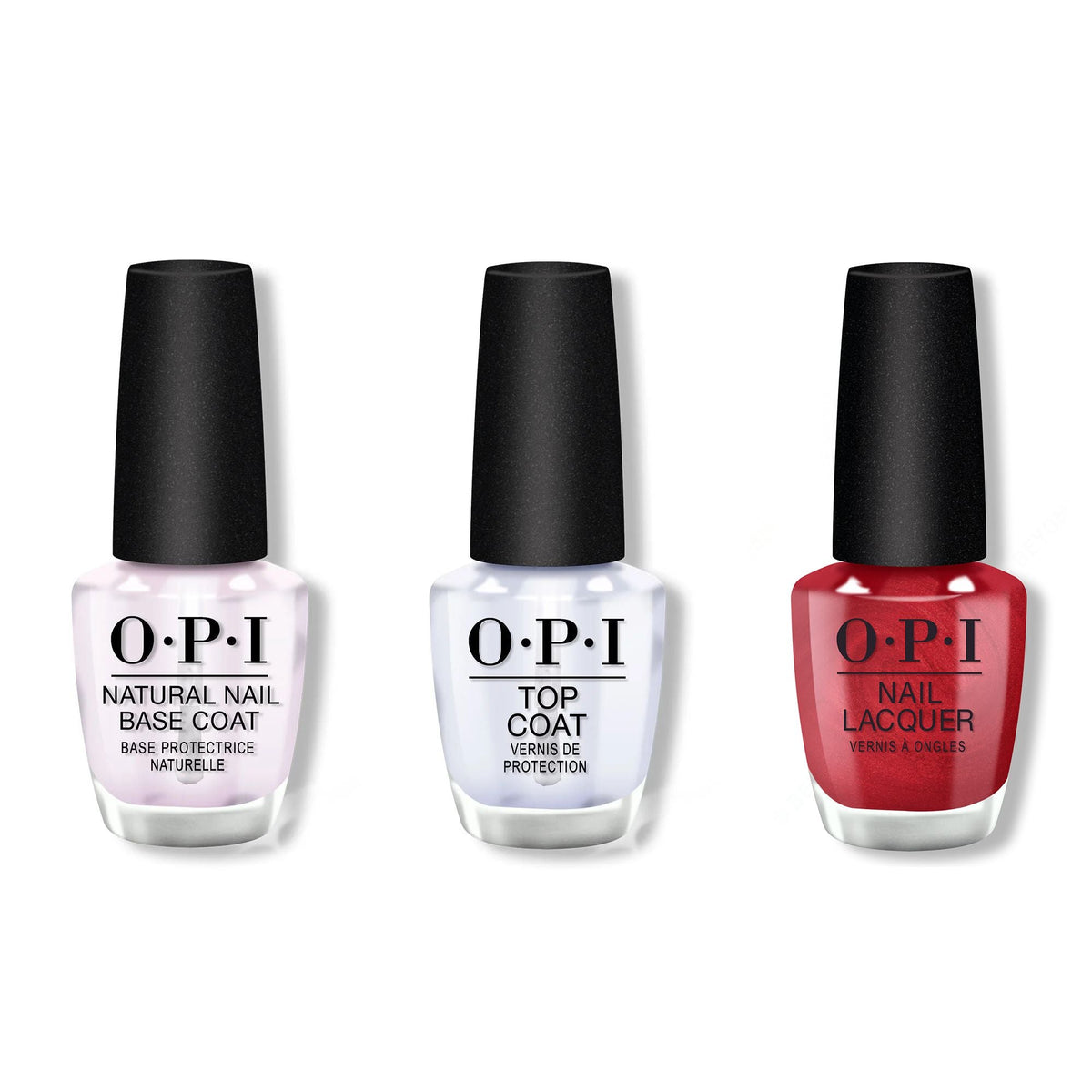 OPI - Nail Lacquer Combo - Base, Top & CD Rom-antic - Salon Quality