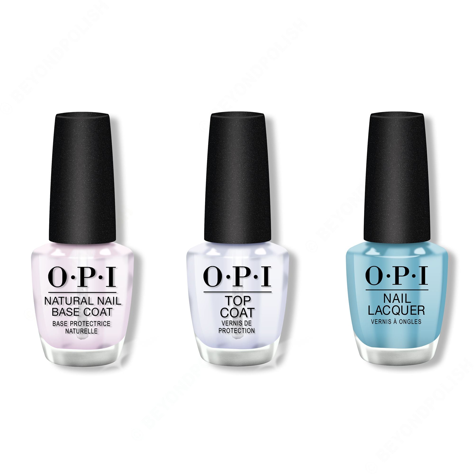 OPI - Nail Lacquer Combo - Base, Top & Can't Find My Czechbook 0.5 oz - Salon Quality
