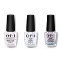 OPI - Nail Lacquer Combo - Base, Top & Case of Glamnesia - Salon Quality