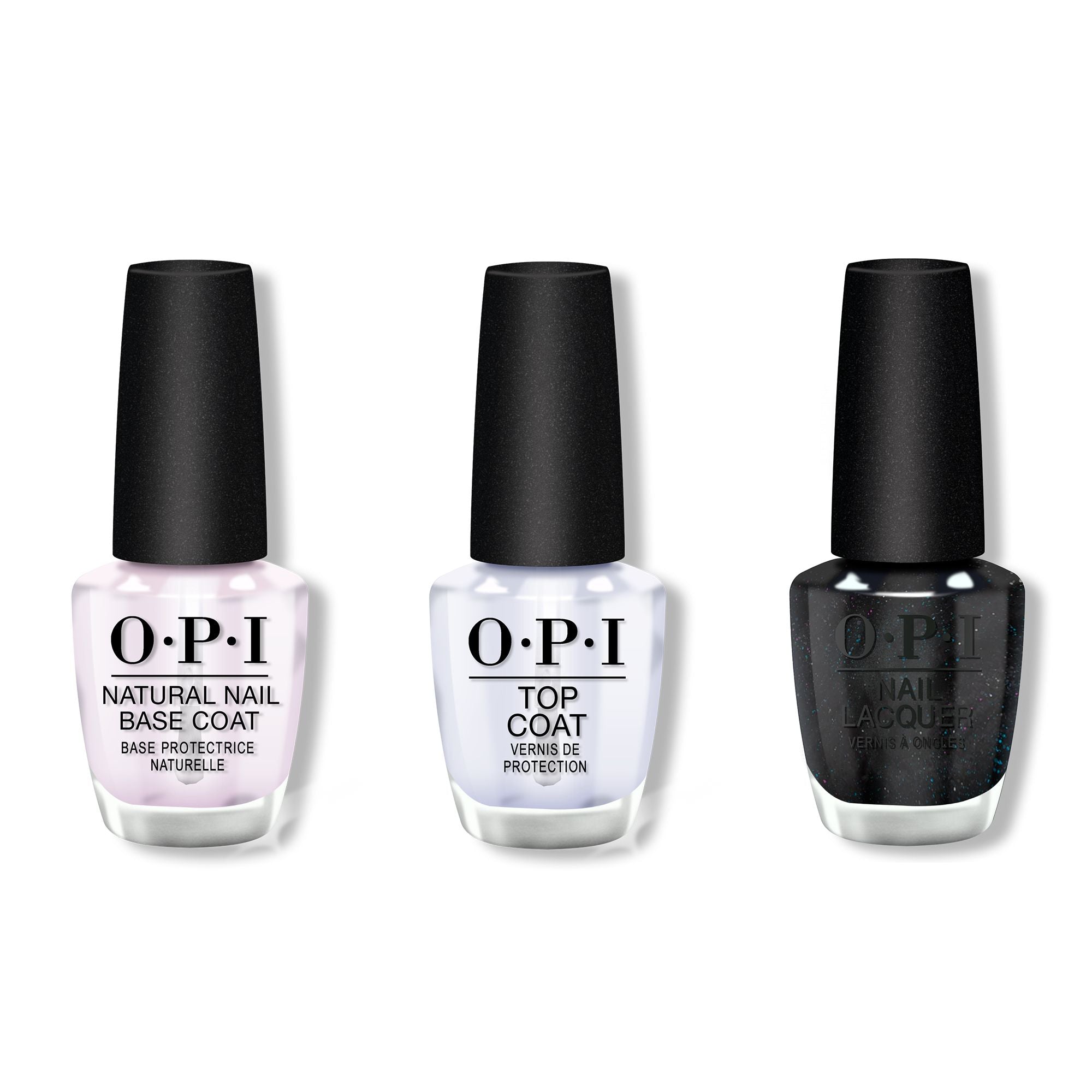 OPI - Nail Lacquer Combo - Base, Top & Cave The Way - Salon Quality