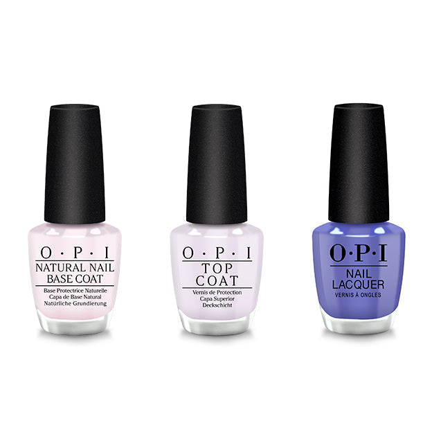 OPI - Nail Lacquer Combo - Base, Top & Charge It To Their Room - Salon Quality