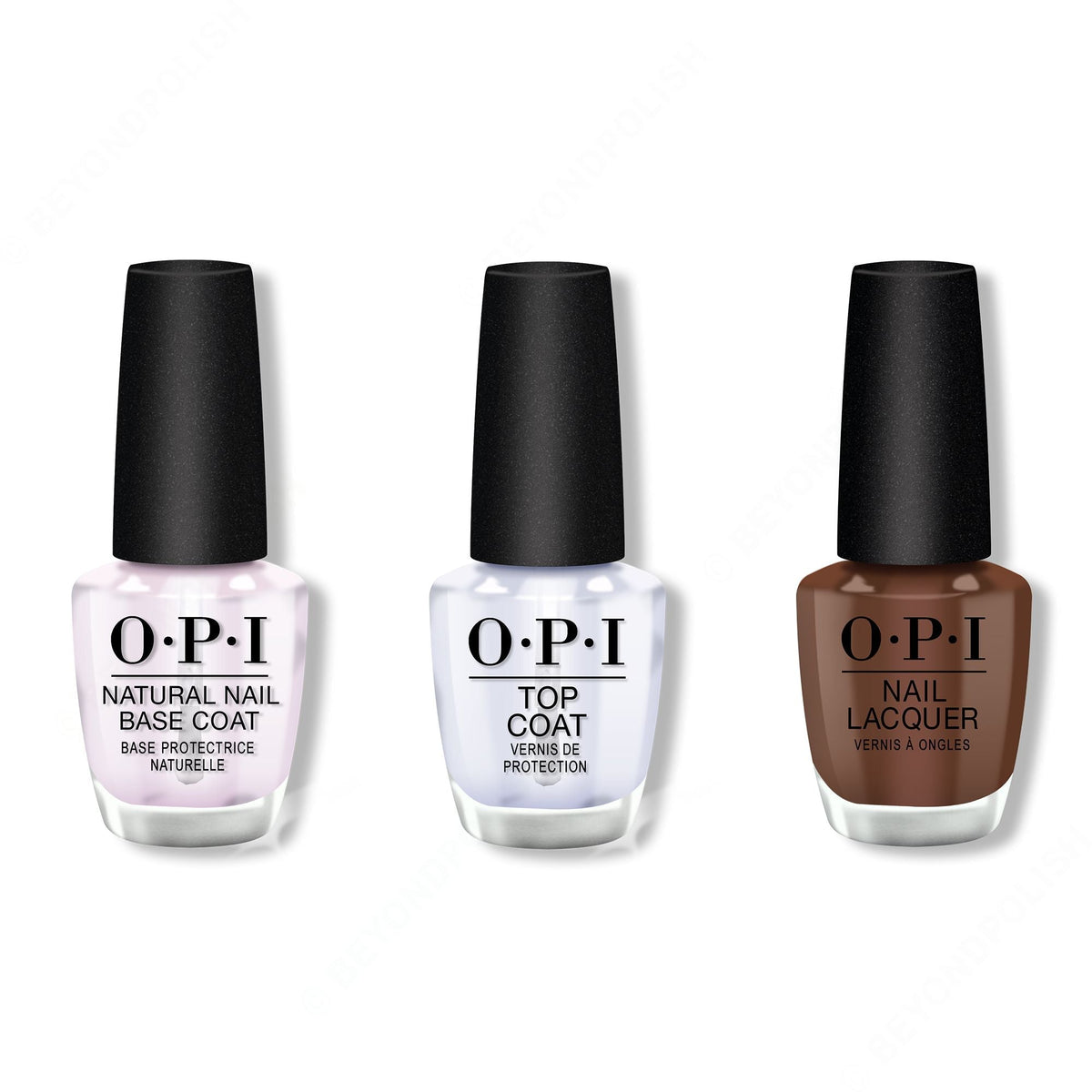 OPI - Nail Lacquer Combo - Base, Top & Cliffside Karaoke - Salon Quality