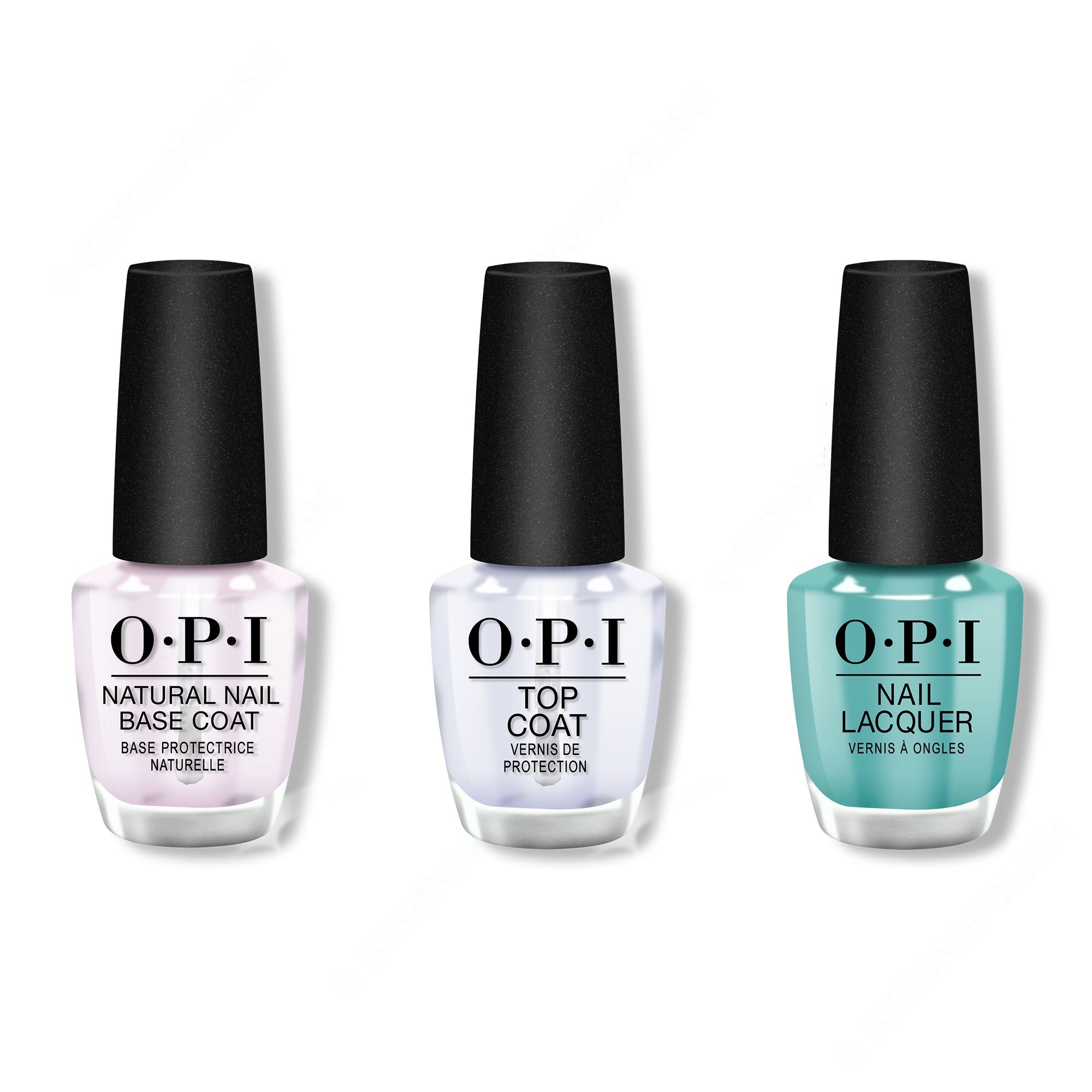 OPI - Nail Lacquer Combo - Base, Top & Closer Than You Might Belem 0.5 oz - Salon Quality
