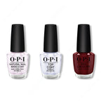 OPI - Nail Lacquer Combo - Base, Top & Complimentary Wine 0.5 oz - Salon Quality
