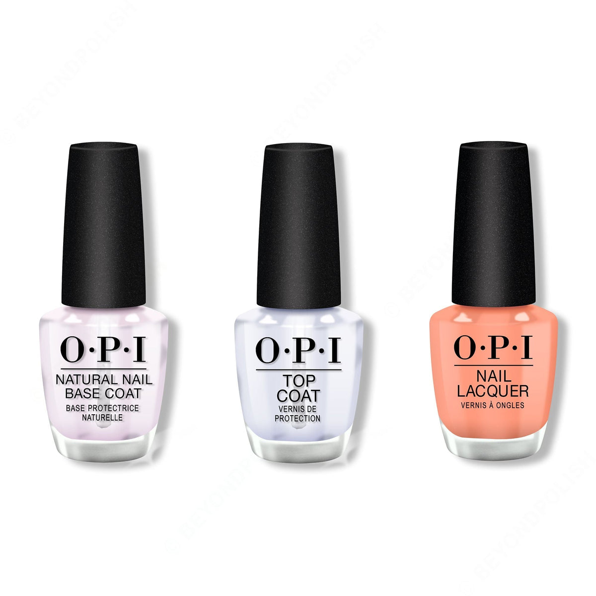 OPI - Nail Lacquer Combo - Base, Top & Coral-ing Your Spirit Animal 0.5 oz - Salon Quality