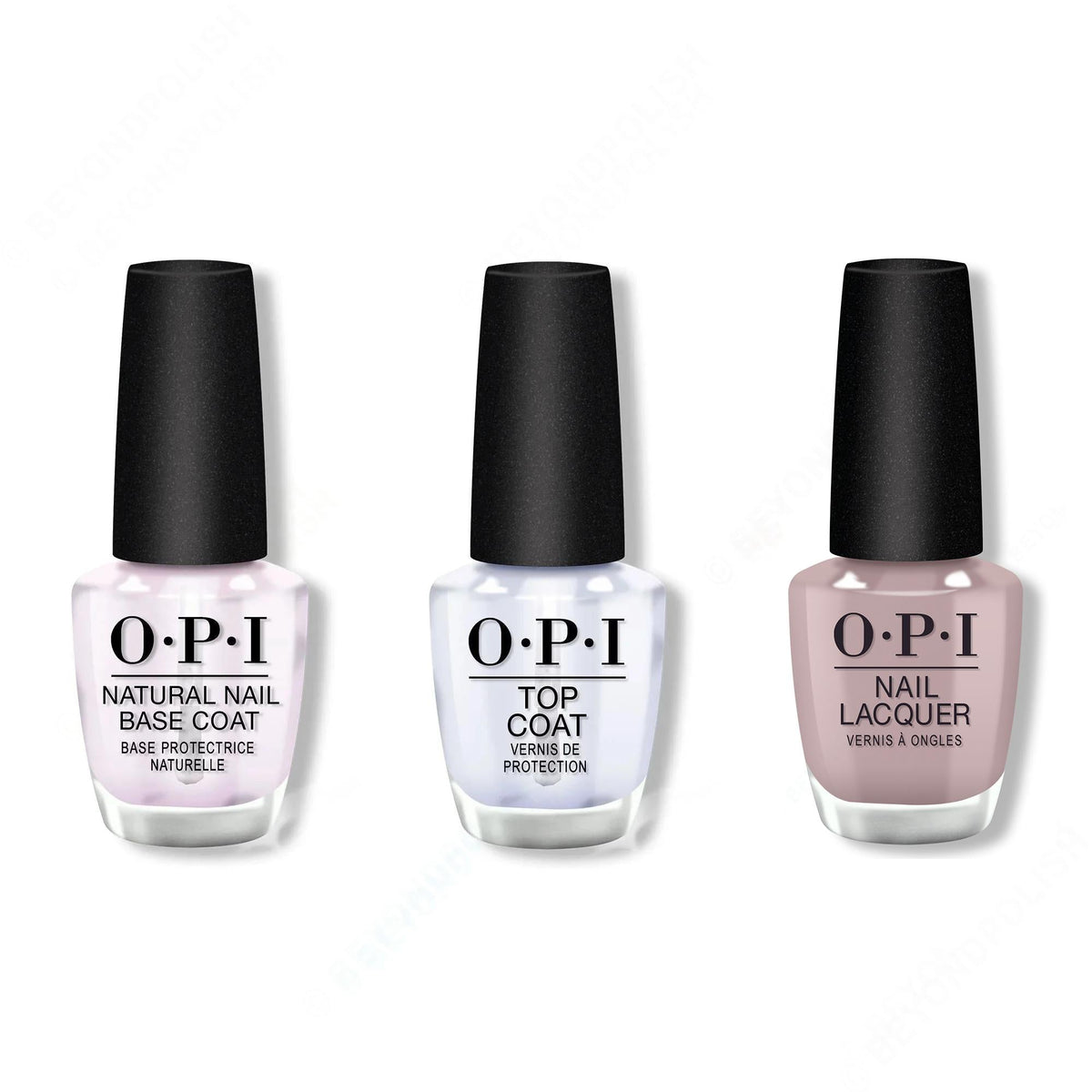 OPI - Nail Lacquer Combo - Base, Top & Crimp and Proper - Salon Quality