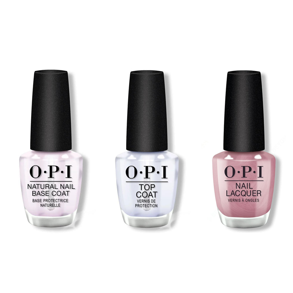 OPI - Nail Lacquer Combo - Base, Top & Cyborn Again - Salon Quality