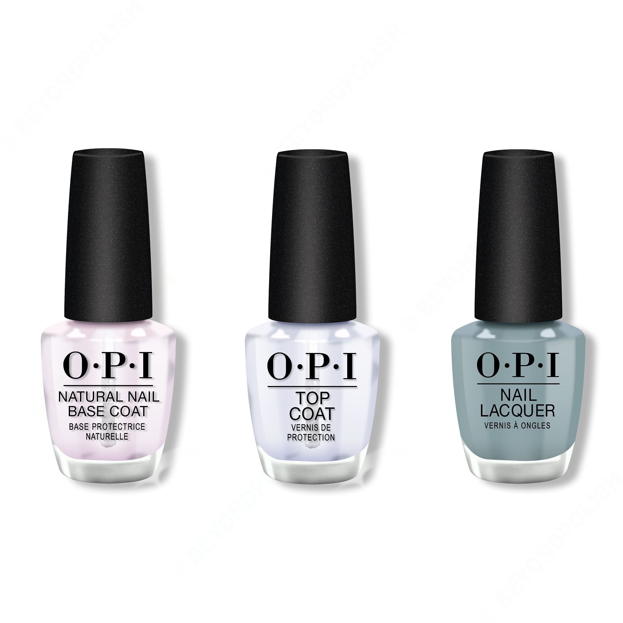OPI - Nail Lacquer Combo - Base, Top & Destined to be a Legend - Salon Quality