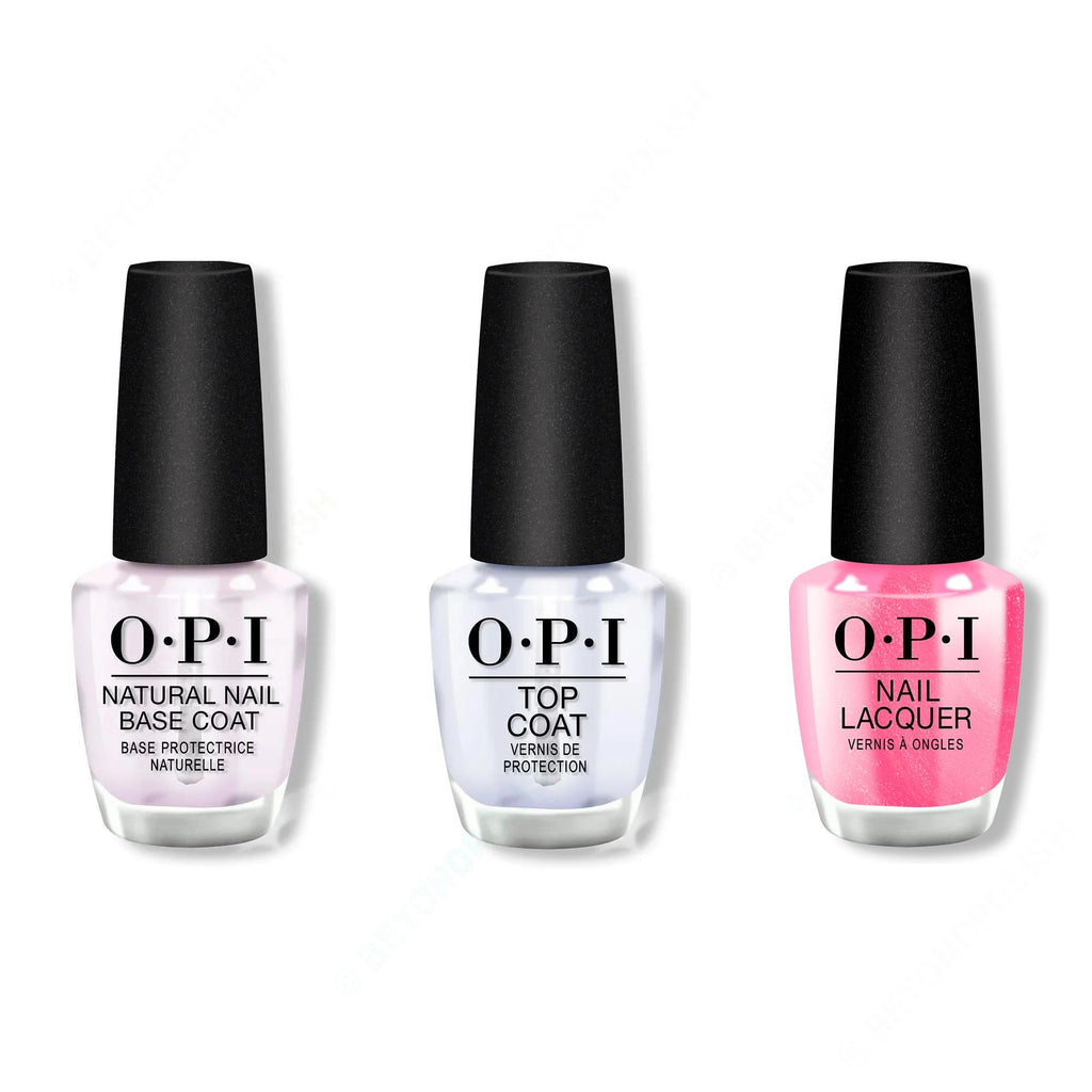OPI - Nail Lacquer Combo - Base, Top & Dopa-mani - Salon Quality