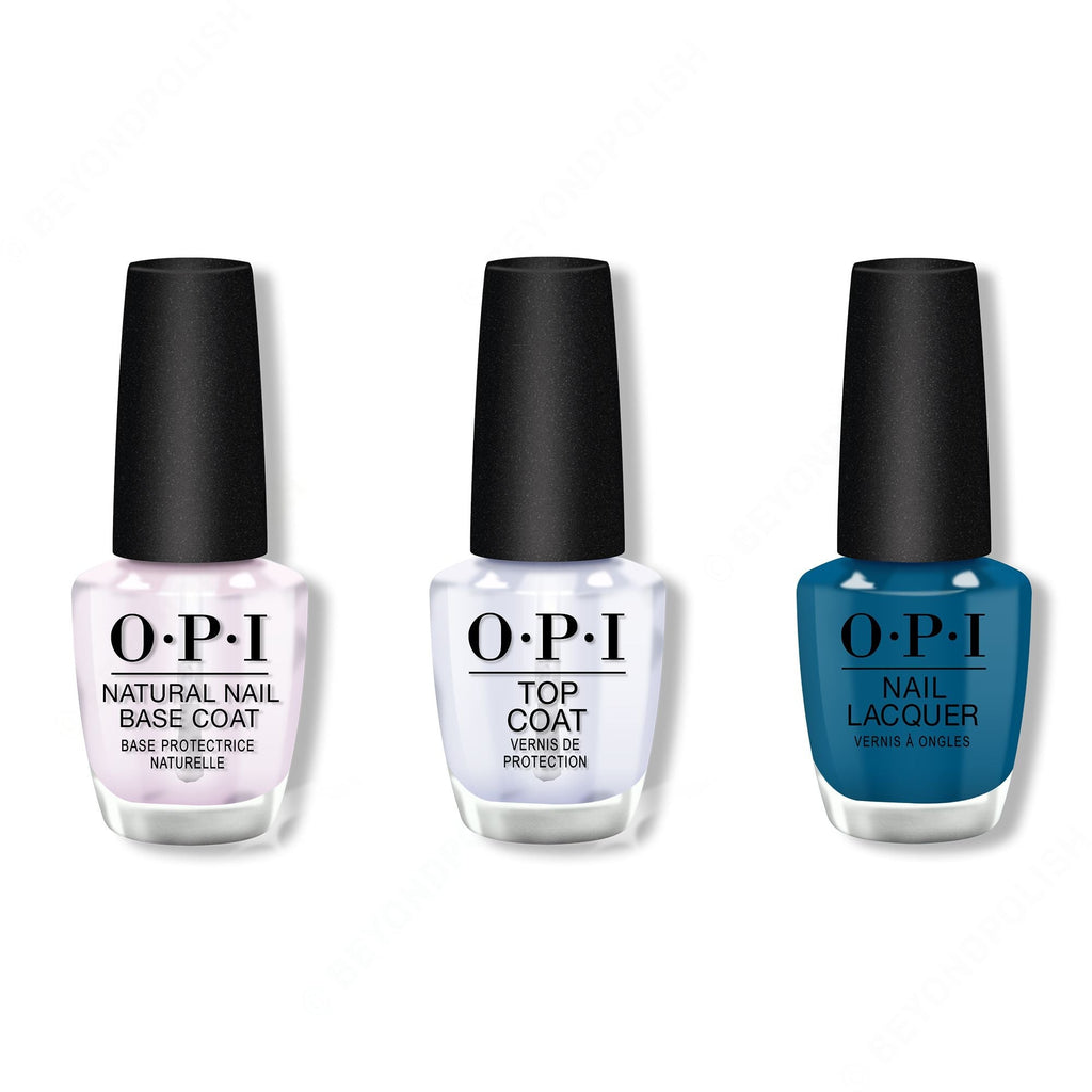 OPI - Nail Lacquer Combo - Base, Top & Duomo Days, Isola Nights 0.5 oz - Salon Quality