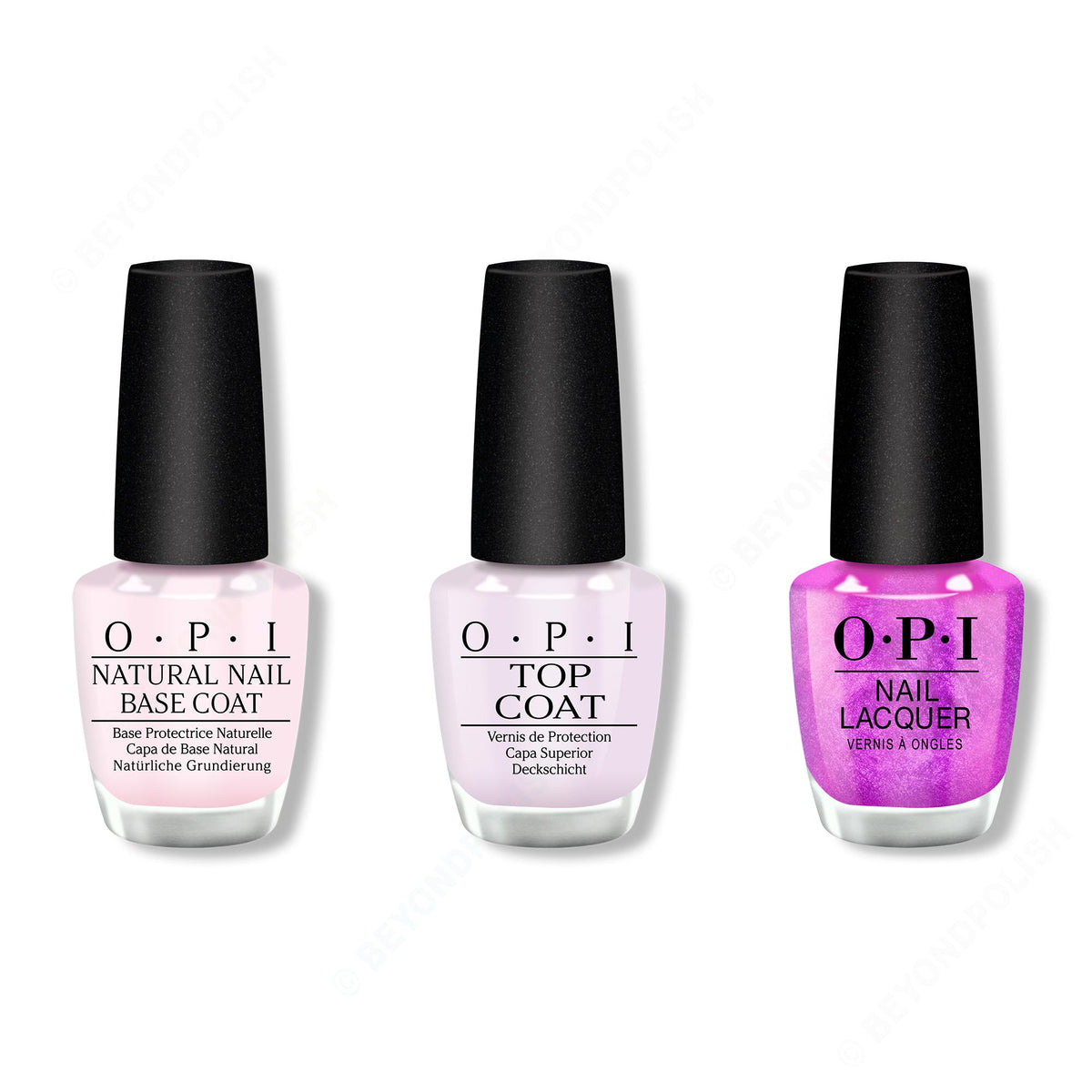 OPI - Nail Lacquer Combo - Base, Top & Feelin' Libra-ted - Salon Quality