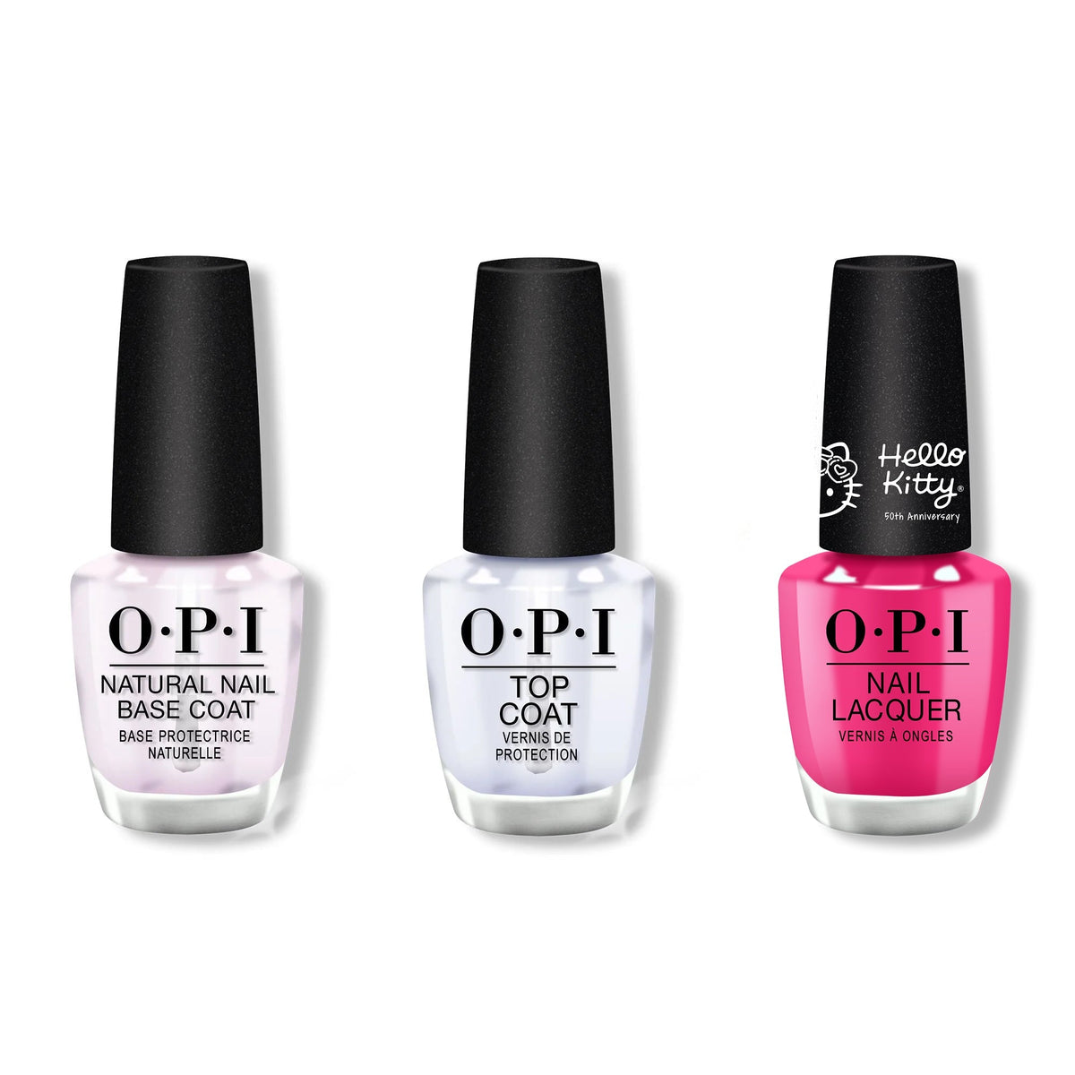 OPI - Nail Lacquer Combo - Base, Top & Follow Your Heart - Salon Quality