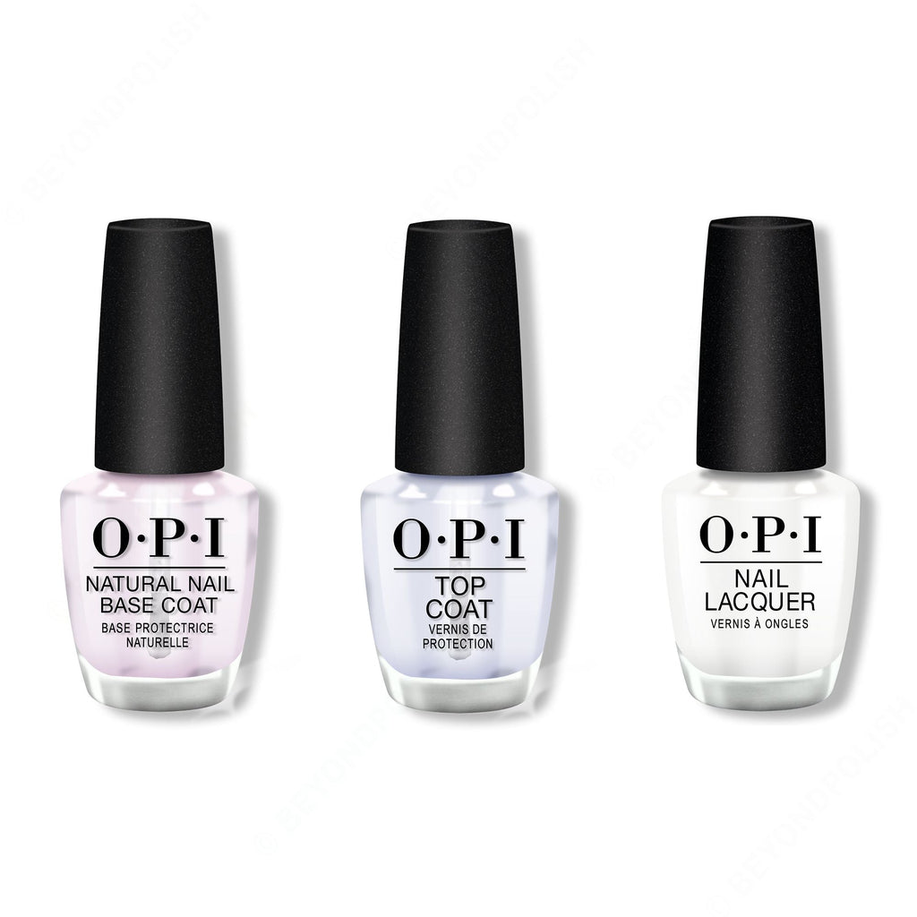 OPI - Nail Lacquer Combo - Base, Top & Funny Bunny 0.5 oz - Salon Quality