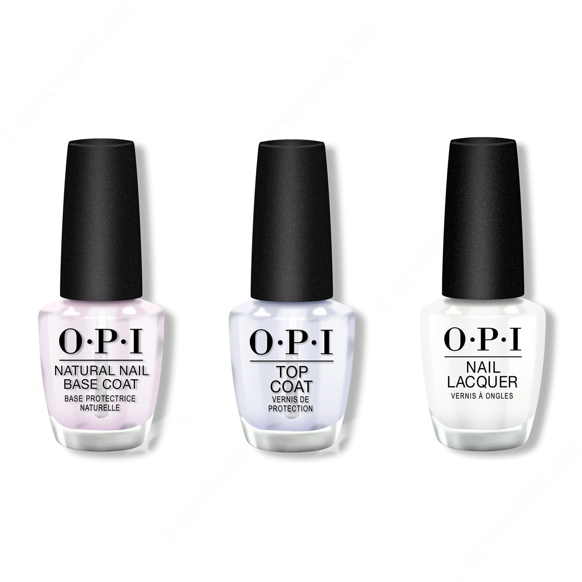 OPI - Nail Lacquer Combo - Base, Top & Funny Bunny 0.5 oz - Salon Quality