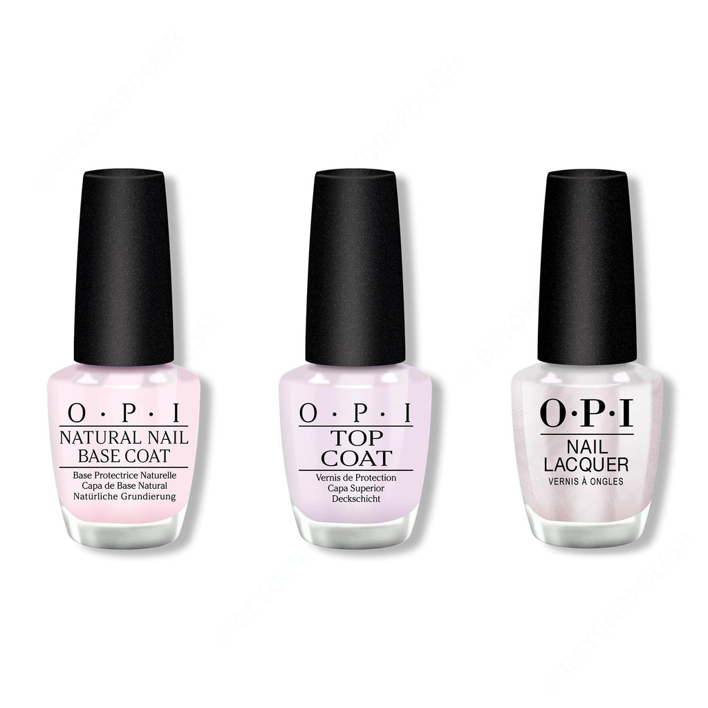 OPI - Nail Lacquer Combo - Base, Top & Gemini And I - Salon Quality