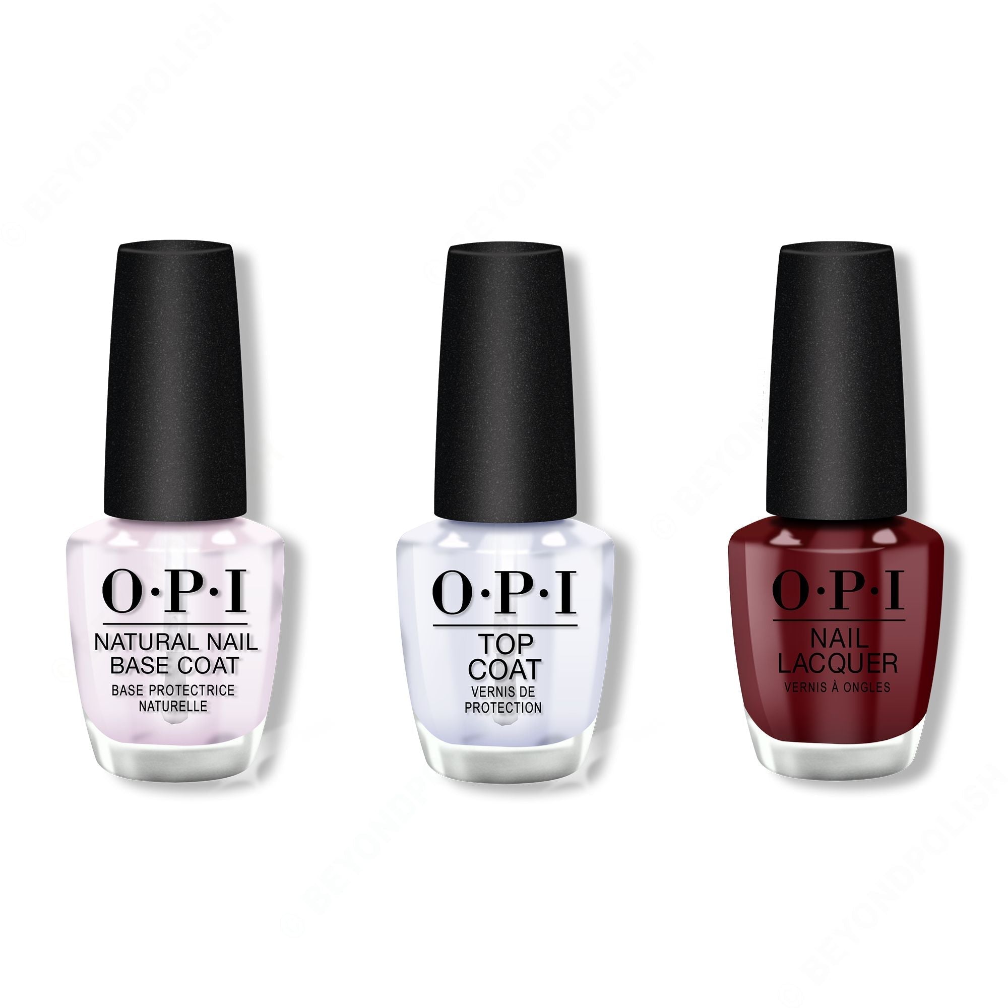 OPI - Nail Lacquer Combo - Base, Top & Got the Blues for Red 0.5 oz - Salon Quality