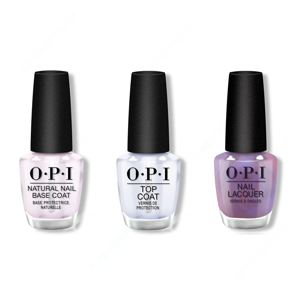 OPI - Nail Lacquer Combo - Base, Top & Grape Escape - Salon Quality