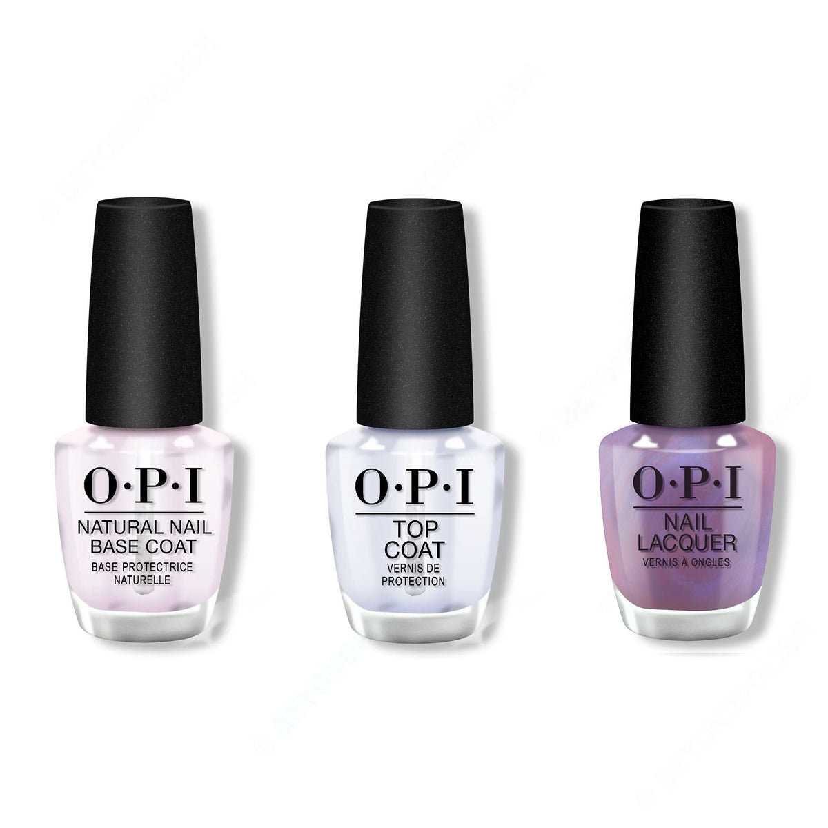 OPI - Nail Lacquer Combo - Base, Top & Grape Escape - Salon Quality