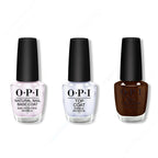 OPI - Nail Lacquer Combo - Base, Top & Grunge Queen - Salon Quality