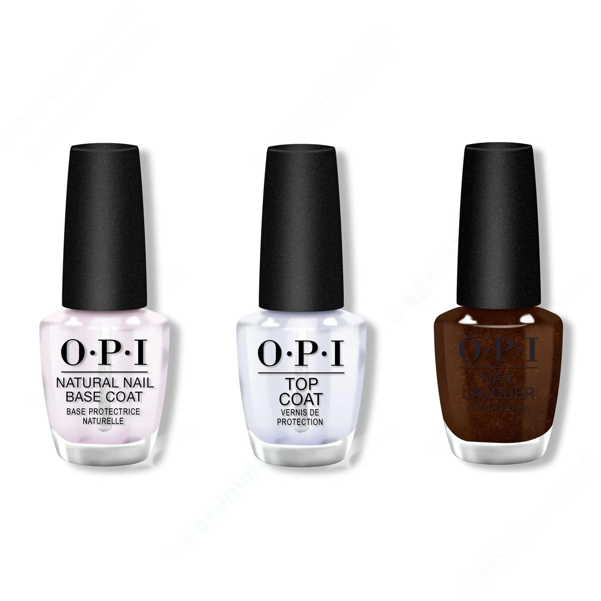 OPI - Nail Lacquer Combo - Base, Top & Grunge Queen - Salon Quality