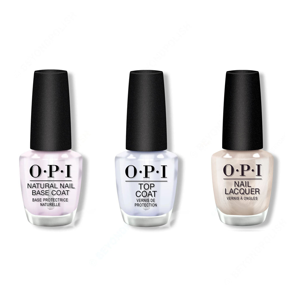 OPI - Nail Lacquer Combo - Base, Top & Hands in the Clouds - Salon Quality