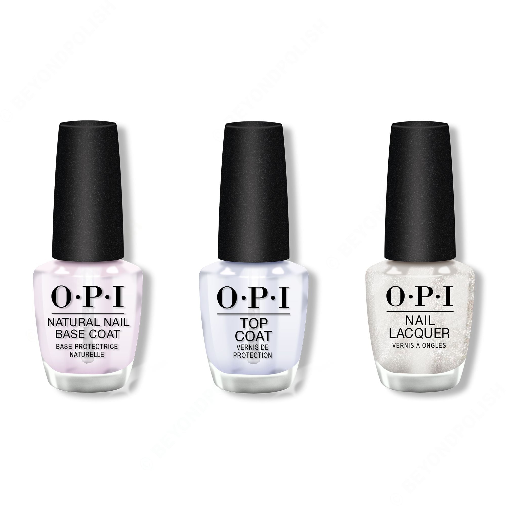 OPI - Nail Lacquer Combo - Base, Top & Happy Anniversary! 0.5 oz - Salon Quality