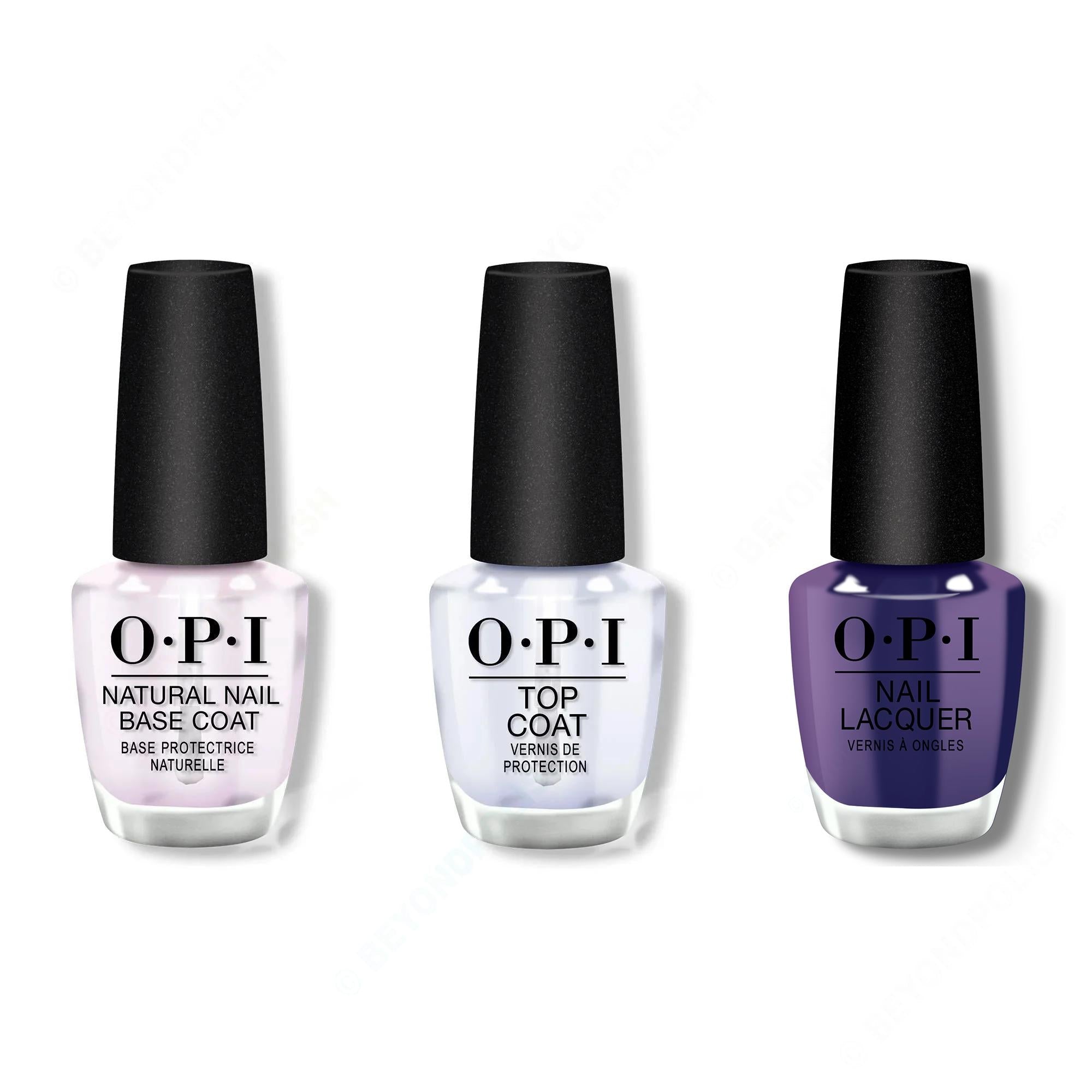 OPI - Nail Lacquer Combo - Base, Top & Havin' a Candy Ol' Time - Salon Quality