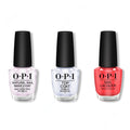 OPI - Nail Lacquer Combo - Base, Top & I Eat Mainely Lobster 0.5 oz - Salon Quality
