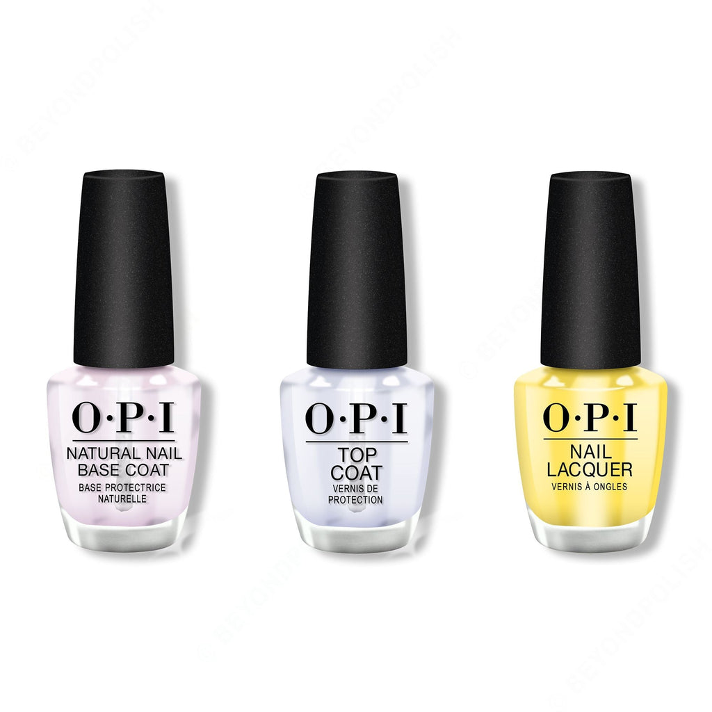 OPI - Nail Lacquer Combo - Base, Top & I Just Can't Cope-acabana 0.5 oz - Salon Quality