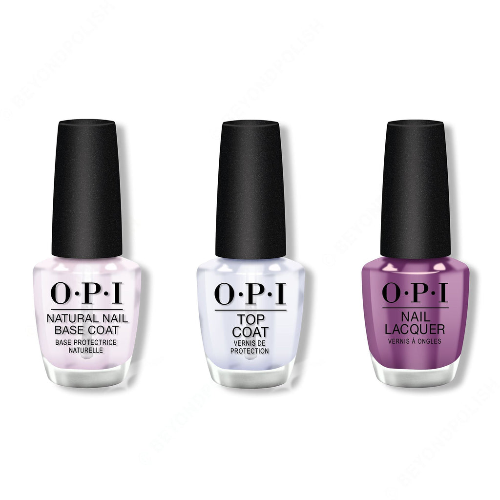 OPI - Nail Lacquer Combo - Base, Top & I Manicure for Beads 0.5 oz - Salon Quality