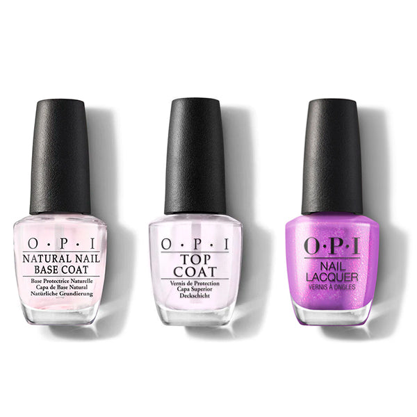 OPI - Nail Lacquer Combo - Base, Top & I Sold My Crypto - Salon Quality