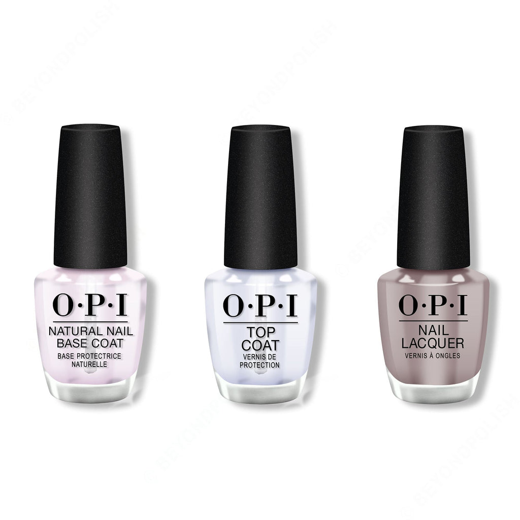 OPI - Nail Lacquer Combo - Base, Top & Icelanded a Bottle of OPI 0.5 oz - Salon Quality