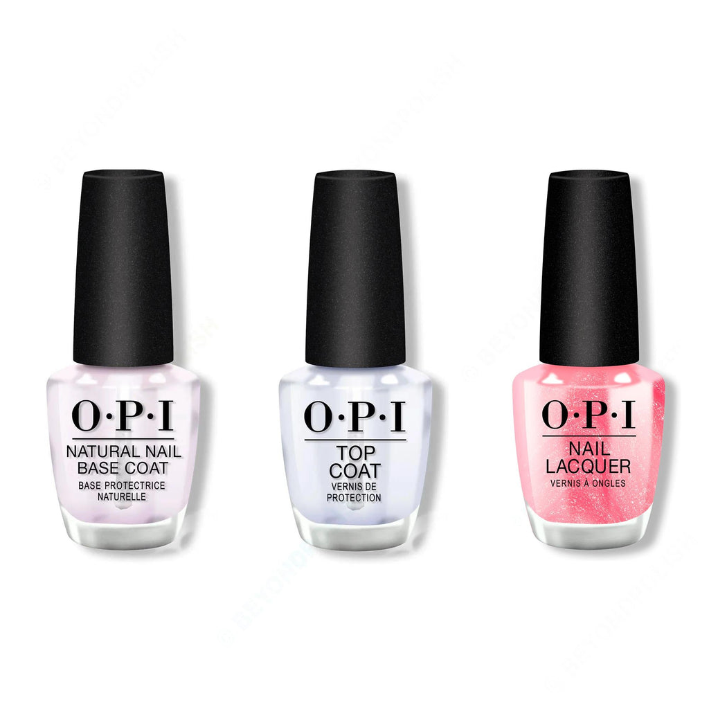 OPI - Nail Lacquer Combo - Base, Top & If U like Pinka Coladas - Salon Quality