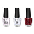 OPI - Nail Lacquer Combo - Base, Top & I'm Not Really a Waitress 0.5 oz - Salon Quality