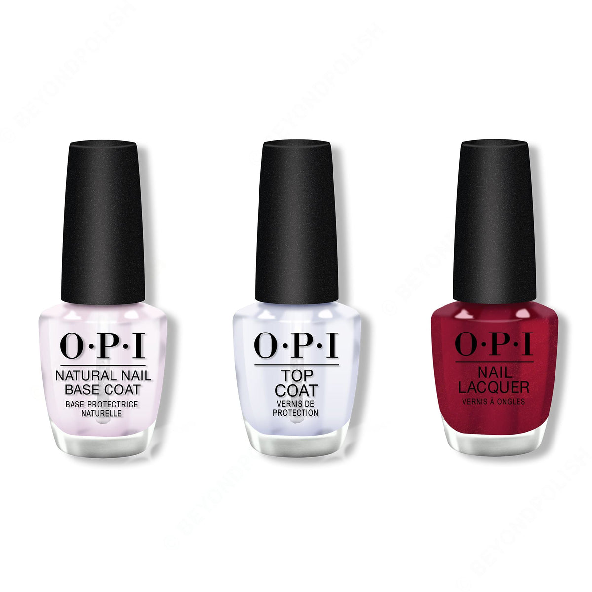 OPI - Nail Lacquer Combo - Base, Top & I'm Really an Actress - Salon Quality