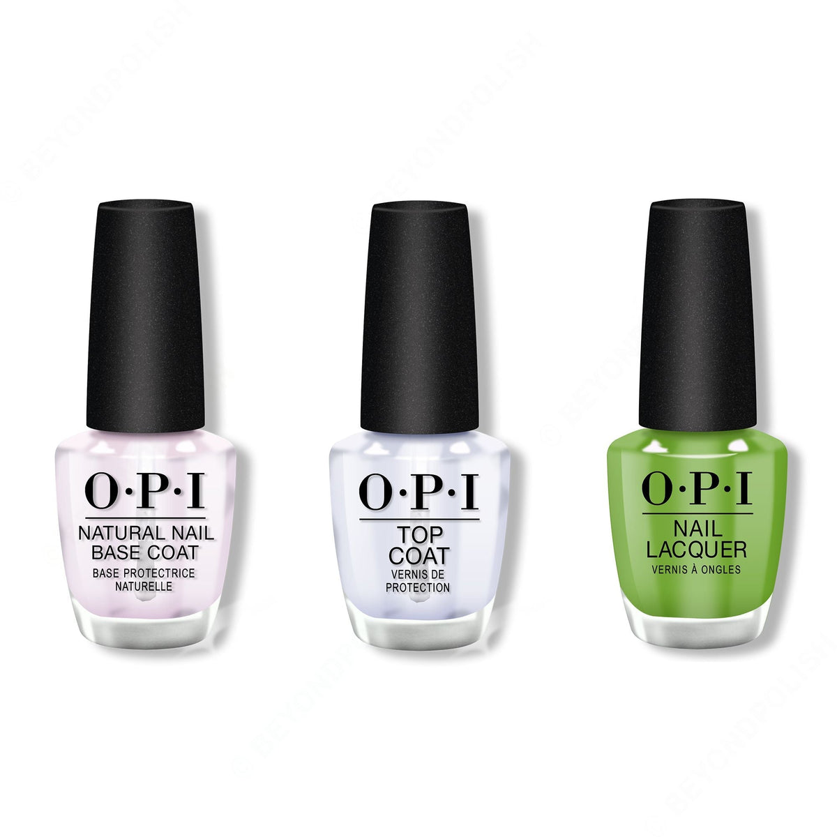 OPI - Nail Lacquer Combo - Base, Top & I'm Sooo Swamped! 0.5 oz - Salon Quality