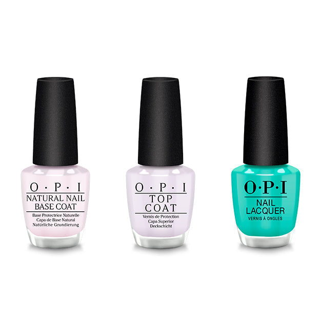 OPI - Nail Lacquer Combo - Base, Top & I'm Yacht Leaving - Salon Quality
