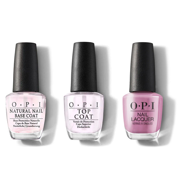 OPI - Nail Lacquer Combo - Base, Top & Incognito Mode - Salon Quality