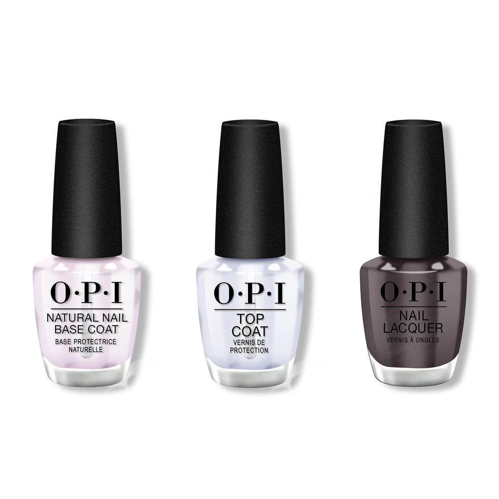 OPI - Nail Lacquer Combo - Base, Top & Krona-logical Order 0.5 oz - Salon Quality