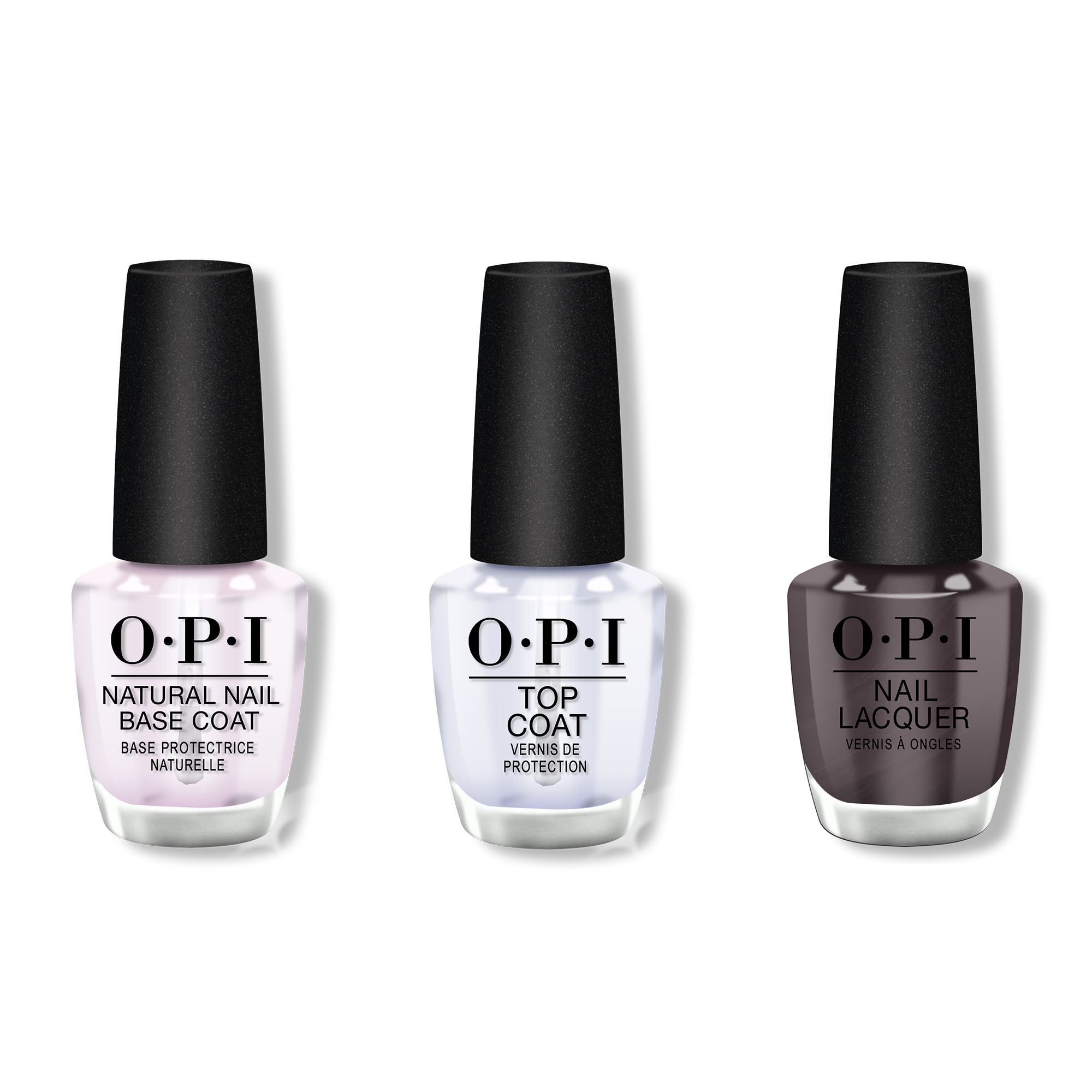 OPI - Nail Lacquer Combo - Base, Top & Krona-logical Order 0.5 oz - Salon Quality